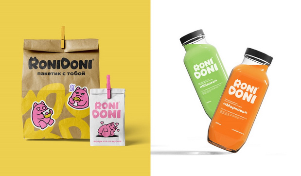 甜甜圈品牌标识标签卡通设计