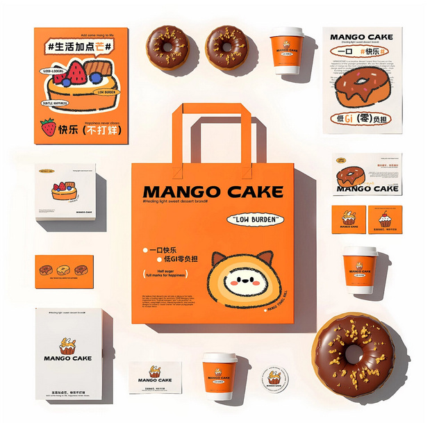 MANGOCAKE甜品品牌全案设计
