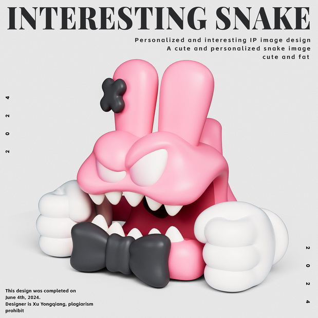 3D吉祥物：蛇形象IP设计Interesting Snake