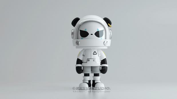 3D吉祥物：宇宙熊猫人