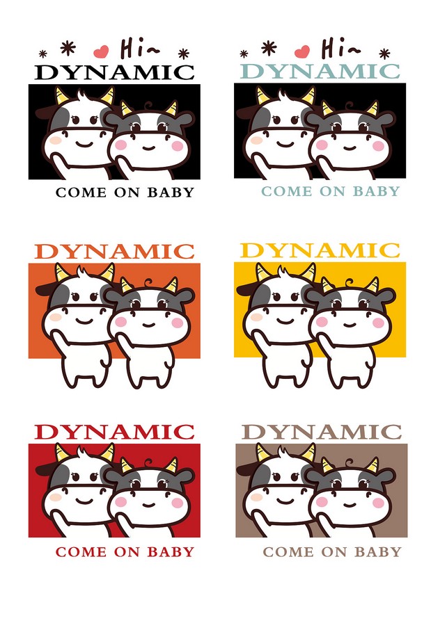 牛小花ip形象设计表情包