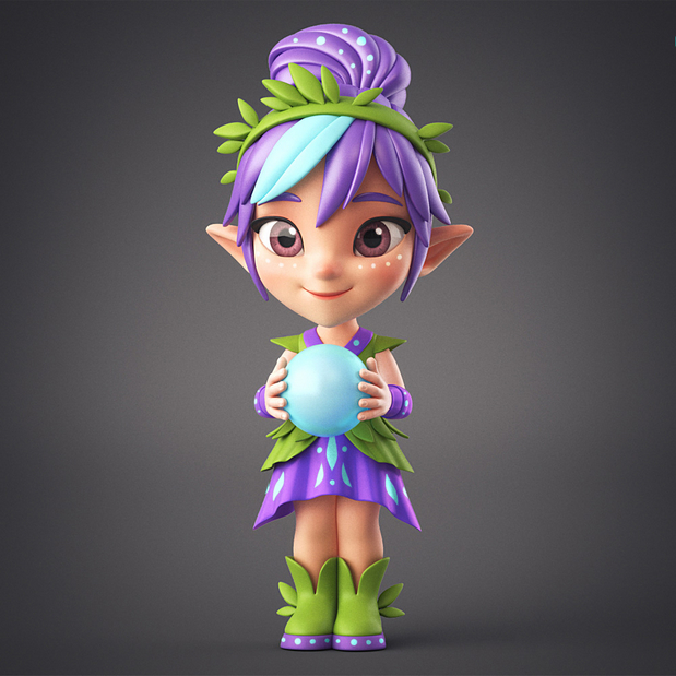 3D吉祥物：Pixie Doll