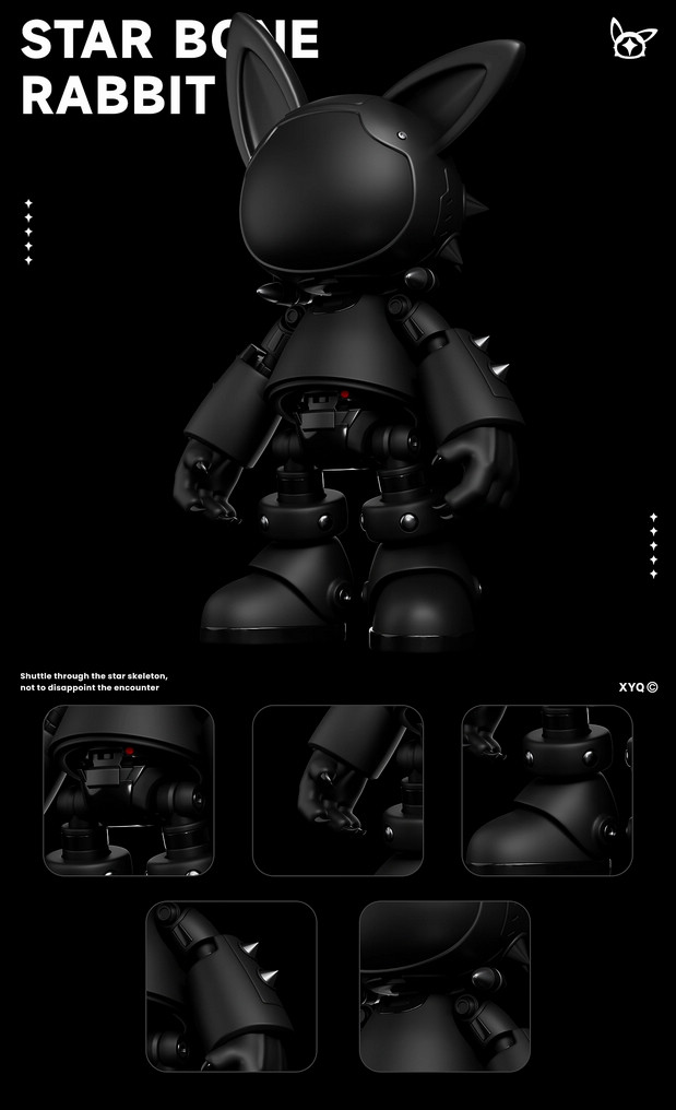 3D吉祥物：星骸兔STAR BONE RABBIT