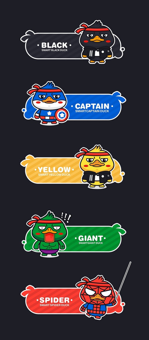 奋斗鸭Duck卡通形象设计