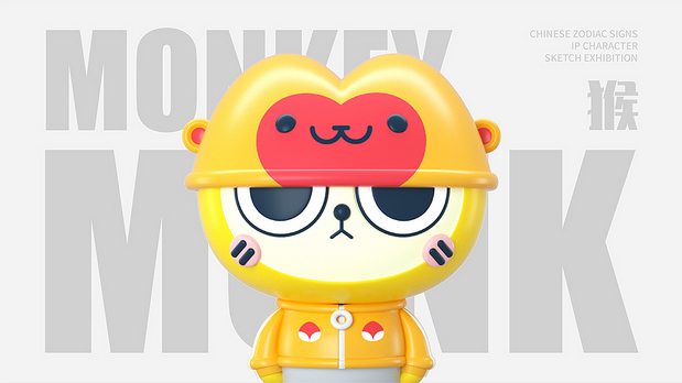 3D吉祥物：MONK萌克 卡通形象
