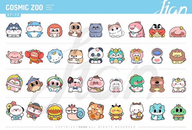 宇宙动物园系列IP 37-72