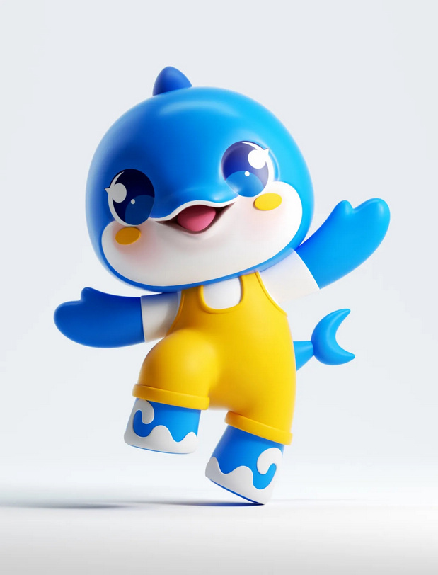 3D吉祥物：小海豚企业ip形象设计