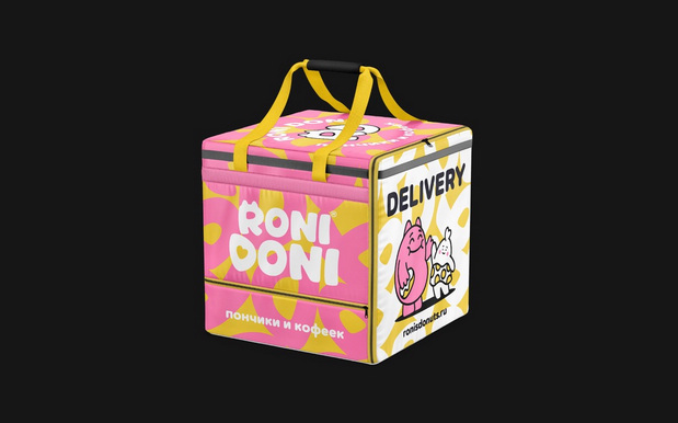 甜甜圈品牌标识标签卡通设计