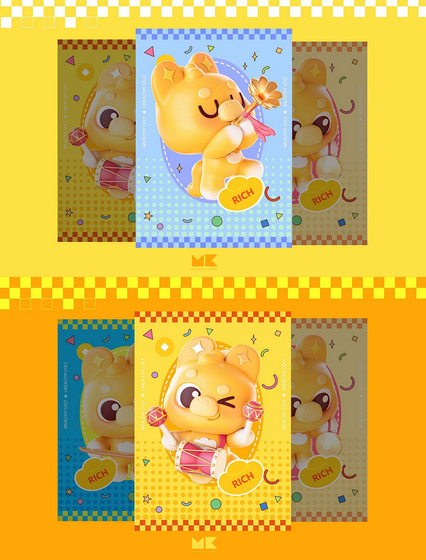 小财马dodo马年IP形象美陈周边