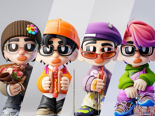 3D吉祥物：AA温州老李鸭头批发