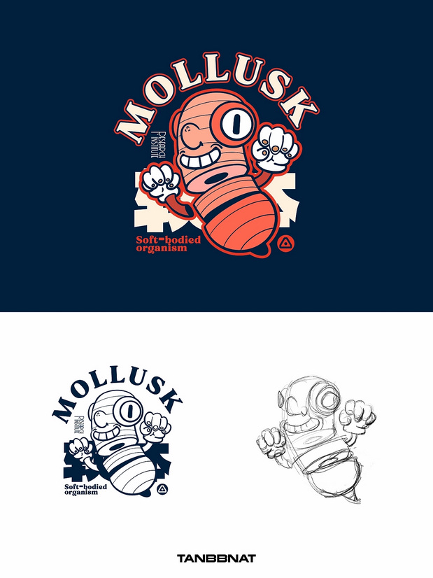 潮流插画logo设计