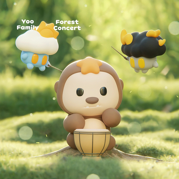 3D吉祥物：Yoo family夏日&森林音乐会