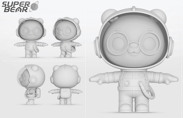 3D吉祥物：航天超级熊Super bear