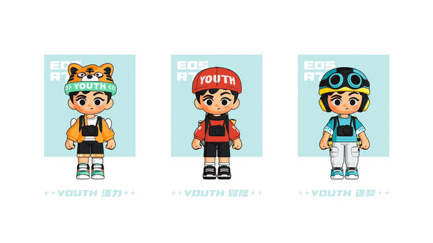 3D吉祥物：佳能青春专微IP形象设计