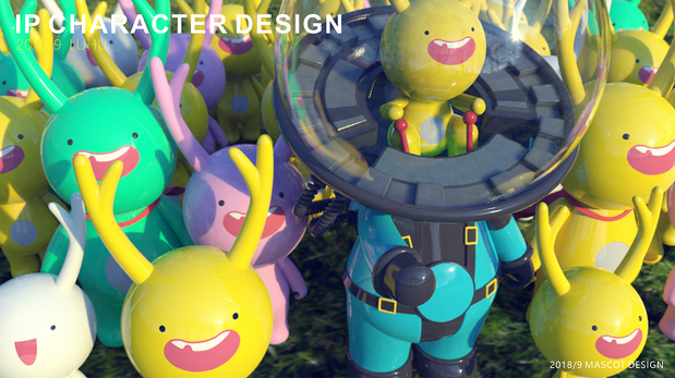 一组3D品牌IP吉祥物设计