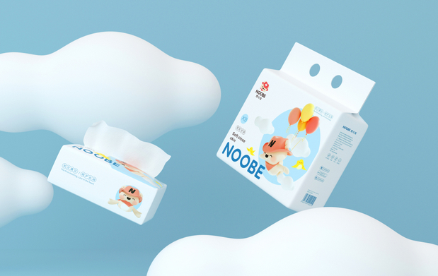 3D吉祥物：NOOBE 母婴纸巾品牌IP