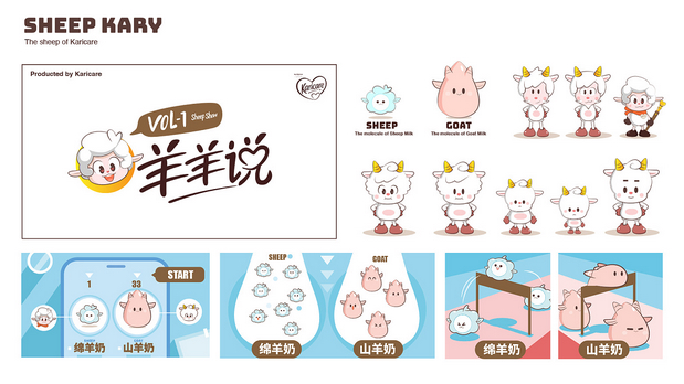 可瑞康3绵羊奶粉IP形象设计