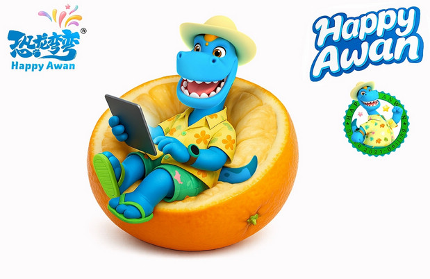 恐龙弯弯年终贺图