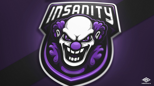 Insanity clown mascot logo