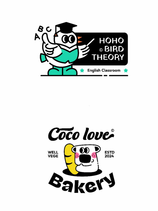 天呐!!好有趣的卡通logo