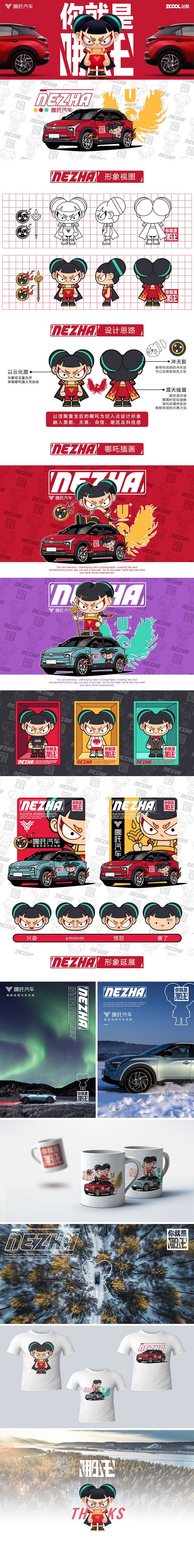 哪吒汽车IP设计