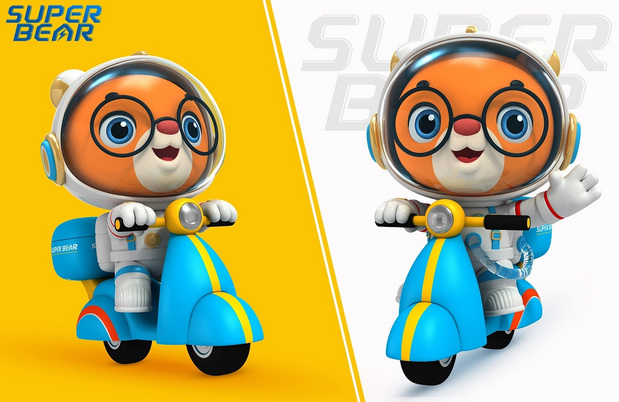 3D吉祥物：航天超级熊Super bear