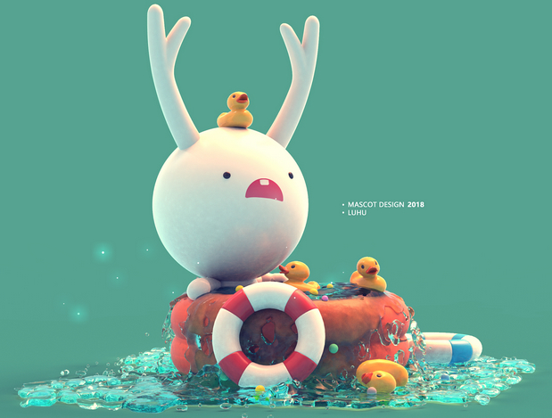 3D吉祥物：一组3D品牌IP吉祥物设计