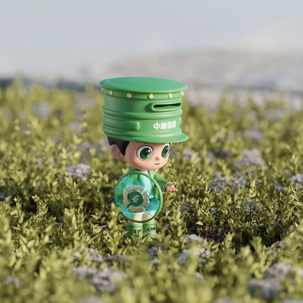 3D吉祥物：中邮保险IP形象设计_邮Me