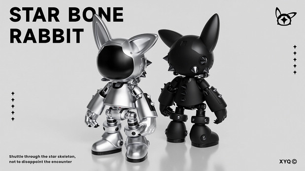 3D吉祥物：星骸兔STAR BONE RABBIT