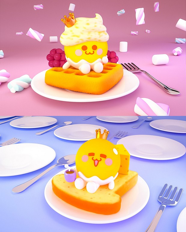 蛋黄女王IP人物形象设计