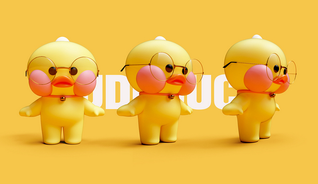 3D吉祥物：玻尿酸鸭IP形象优化