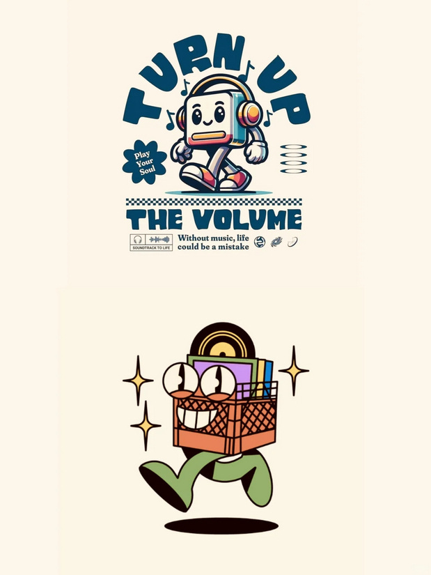 美式复古卡通logo