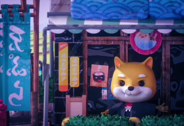 3D吉祥物：一条很潮的小奶狗