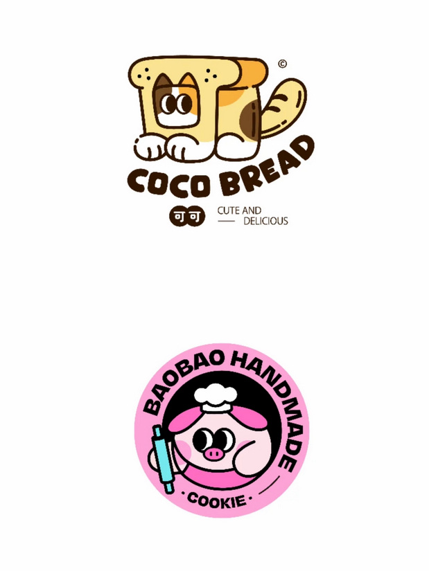 天呐!!好有趣的卡通logo