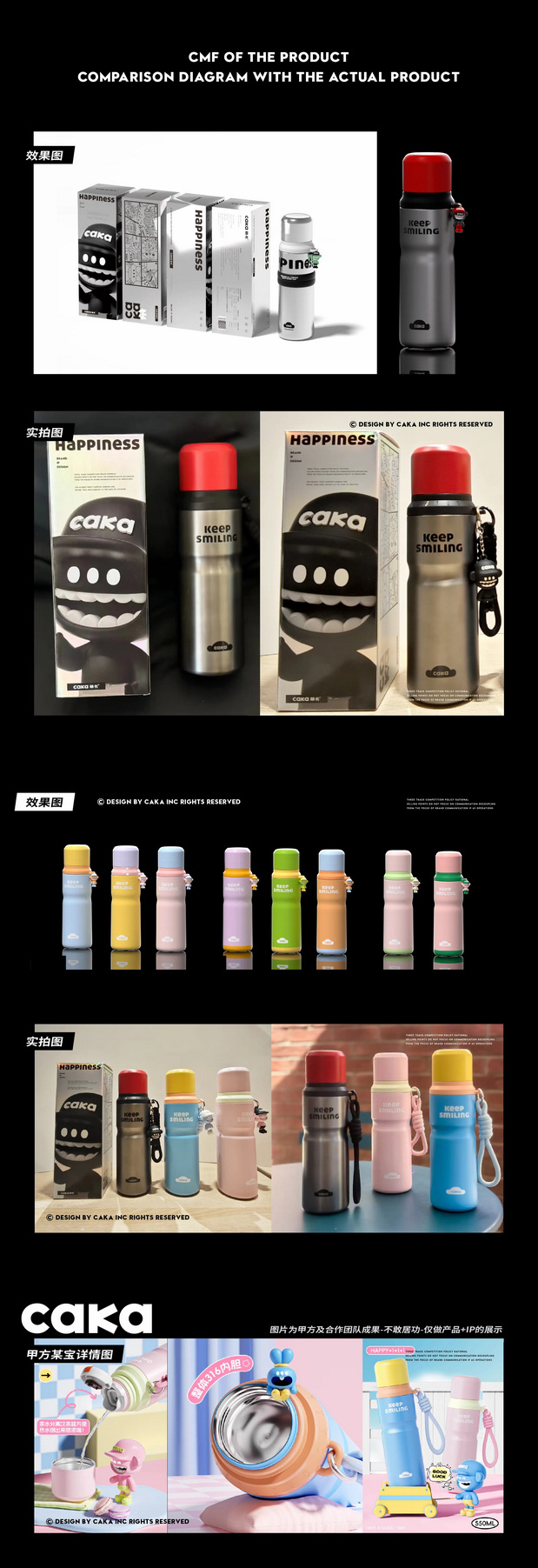 3D吉祥物：caka水杯品牌落地-产品CMF