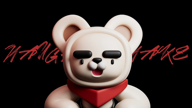 3D吉祥物：惊讶熊IP造型设计