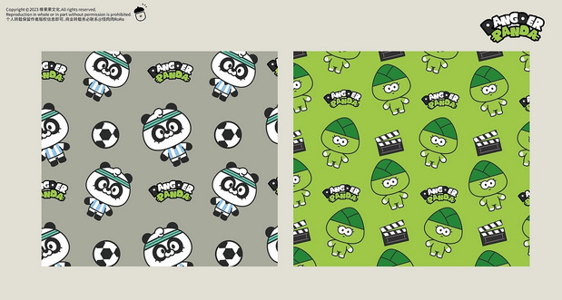 原创熊猫IP胖徳儿和小布