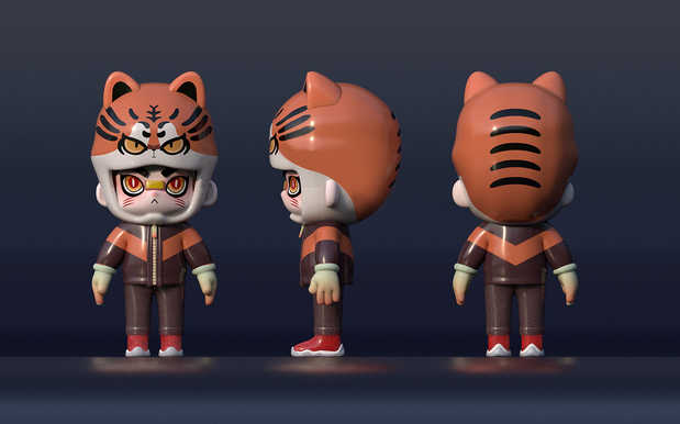 3D吉祥物：动物男孩拉洛特