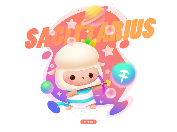 羊乜乜系列作品《十二星座》