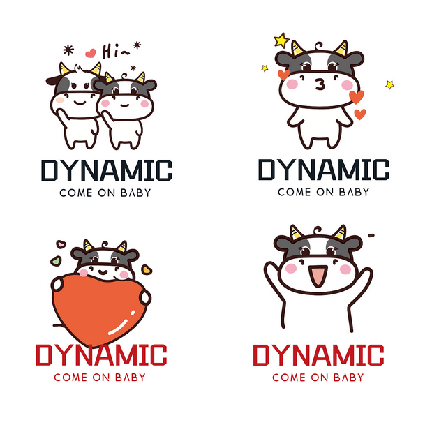 牛小花ip形象设计表情包