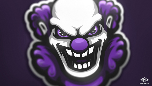 Insanity clown mascot logo