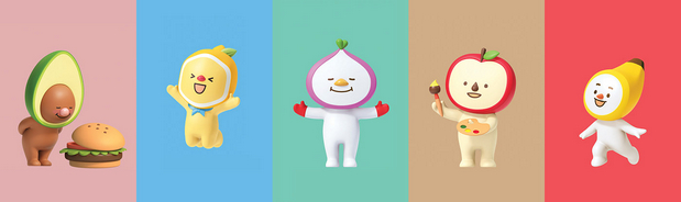 3D吉祥物：L.POINT X Avofriends