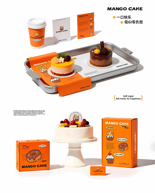MANGOCAKE甜品品牌全案设计