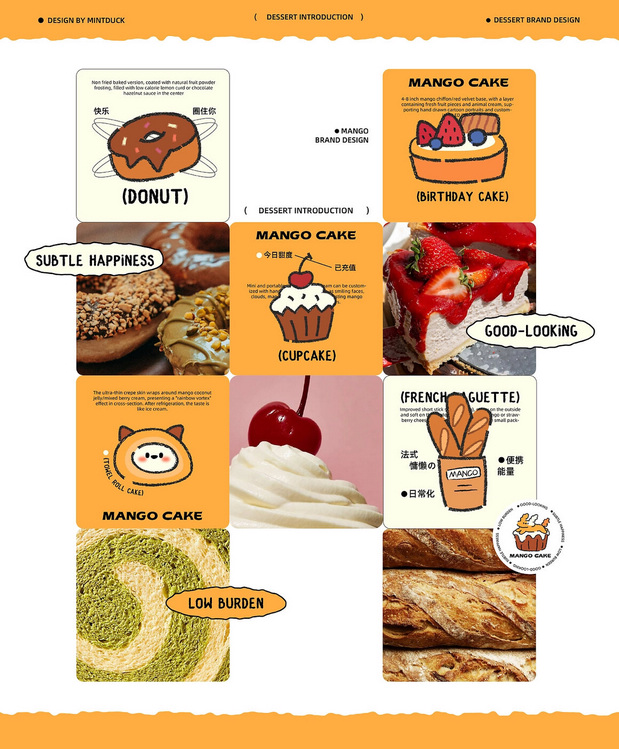 MANGOCAKE甜品品牌全案设计