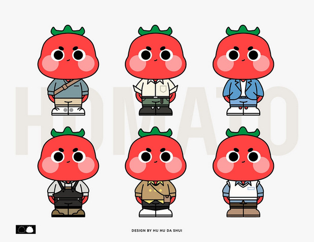 一颗希红柿ip形吉祥物设计