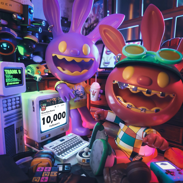 3D吉祥物：TEB三耳兔-元宇宙系列创作