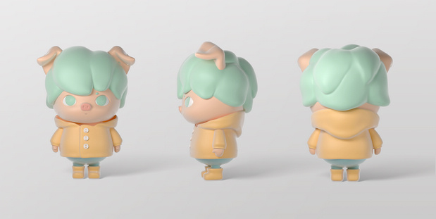 3D吉祥物：肥仔/猪年卡通形象设计