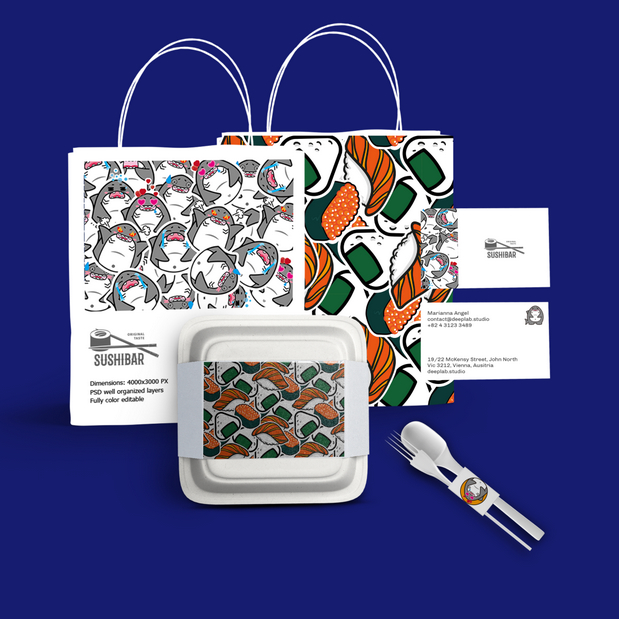 海鲜寿司行业原创IP形象设计