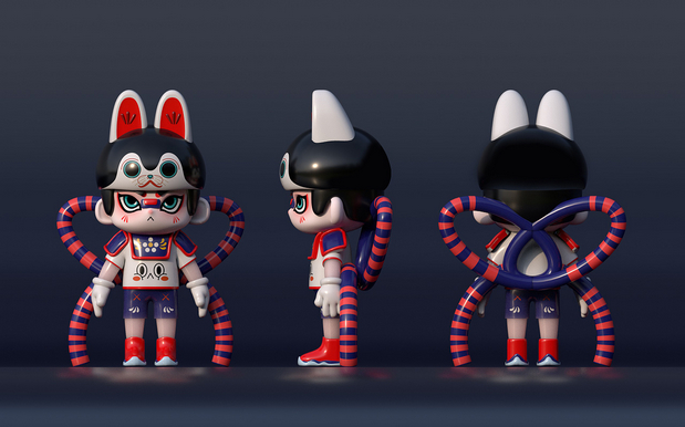 3D吉祥物：动物男孩拉洛特