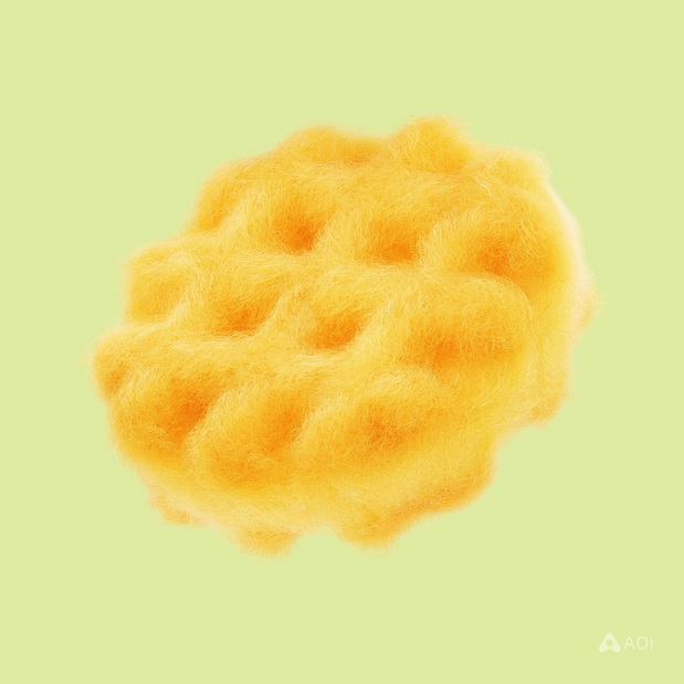 3D吉祥物：毛绒绒可爱食物材料模型